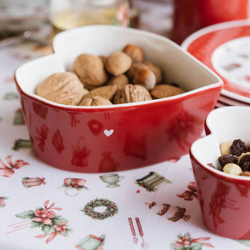 Nuvole di Stoffa Set Ciotole Cuore Porcellana – Storia di Natale CLC250915A  8055400653501