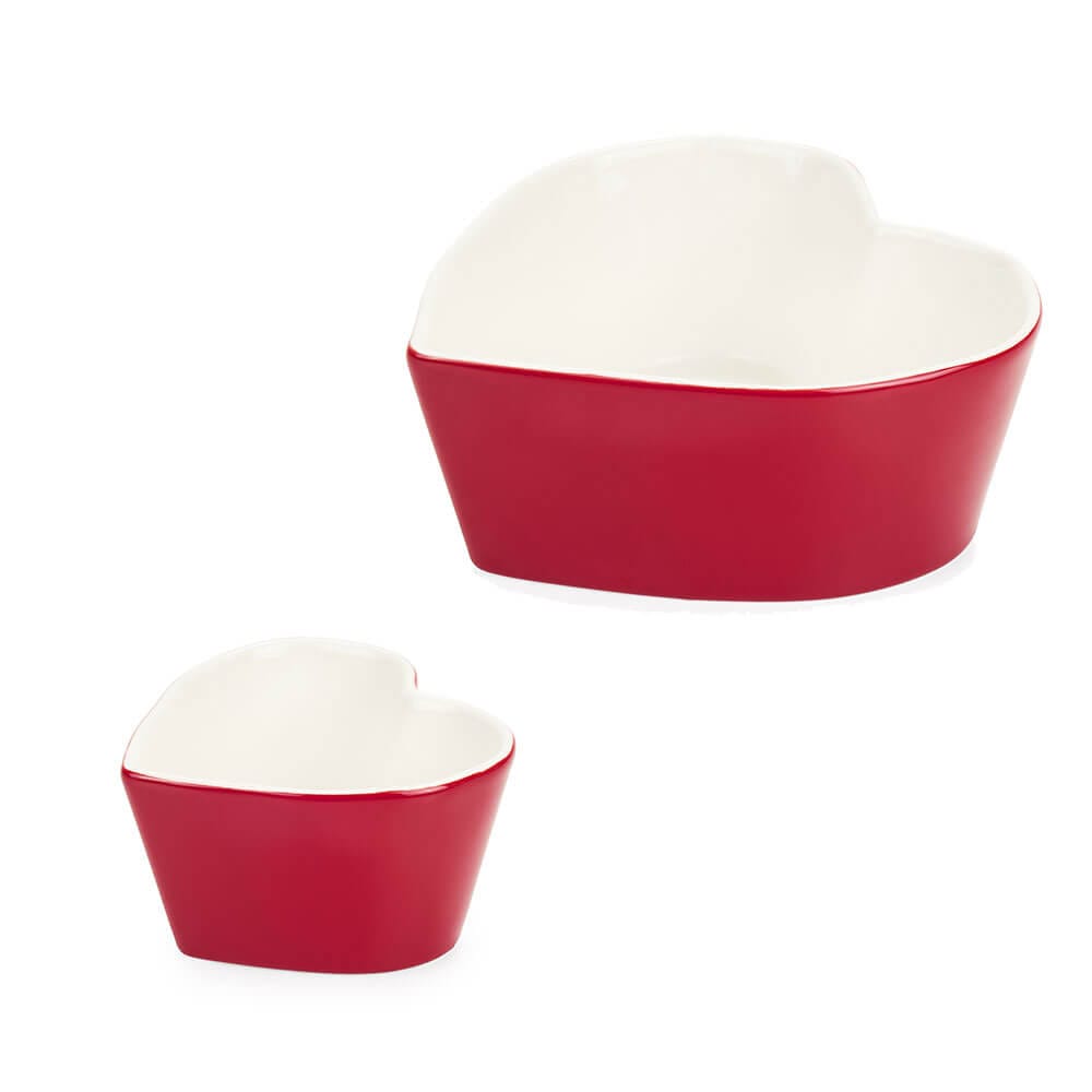 Nuvole di Stoffa Set Ciotole Cuore Porcellana – Storia di Natale CLC250915A  8055400653501