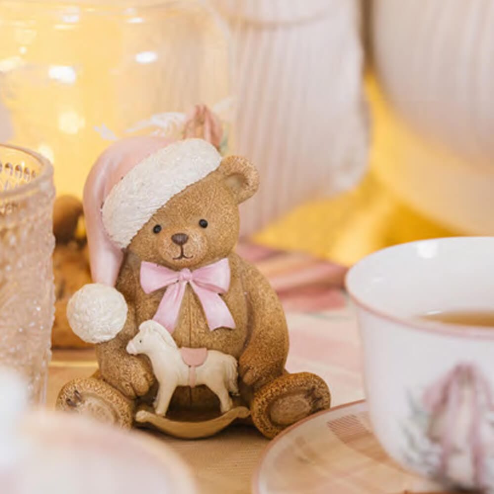 Nuvole di Stoffa   Delizioso di orsetto  natalizi in resina