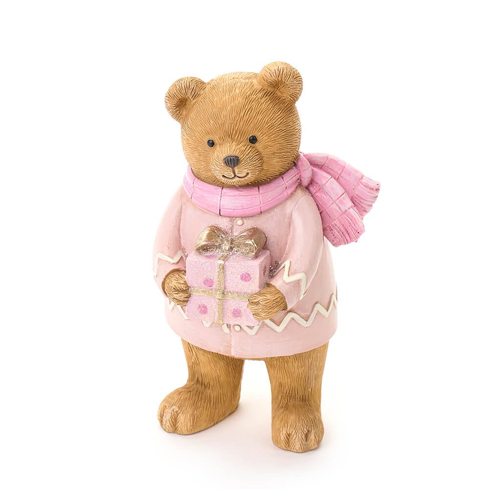 Nuvole di Stoffa Orso in Resina con Shopping Bag 15 cm