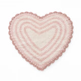 Tappeto Bagno All Around Cuore Righe con Merletto Atelier 17 in Cotone 65x65 cm – 5 Color