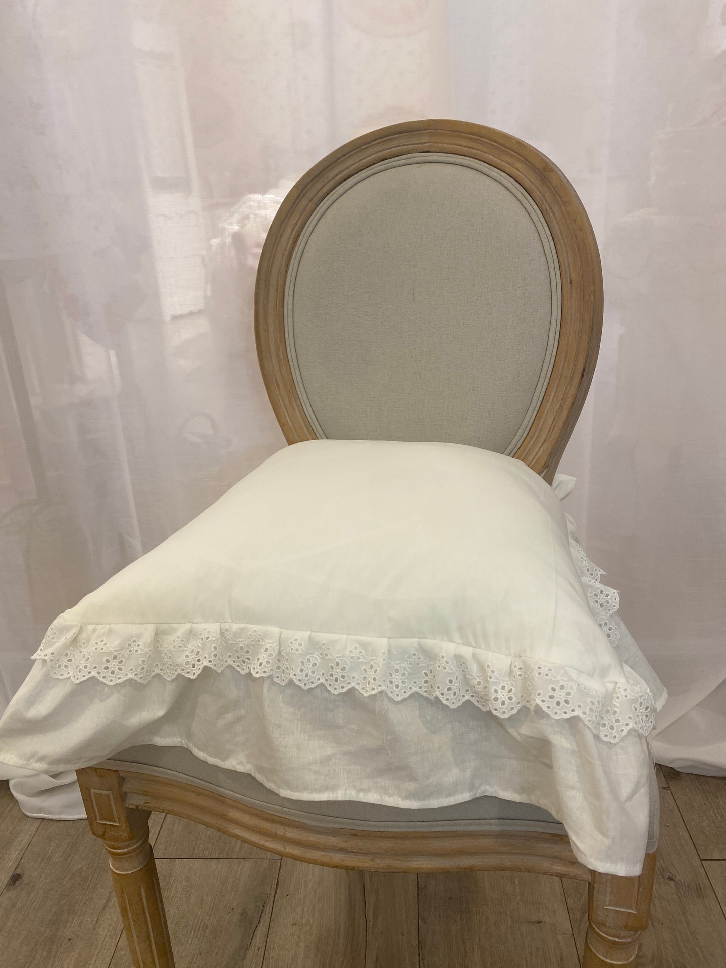 Cuscino sedia bianco 45x45+12