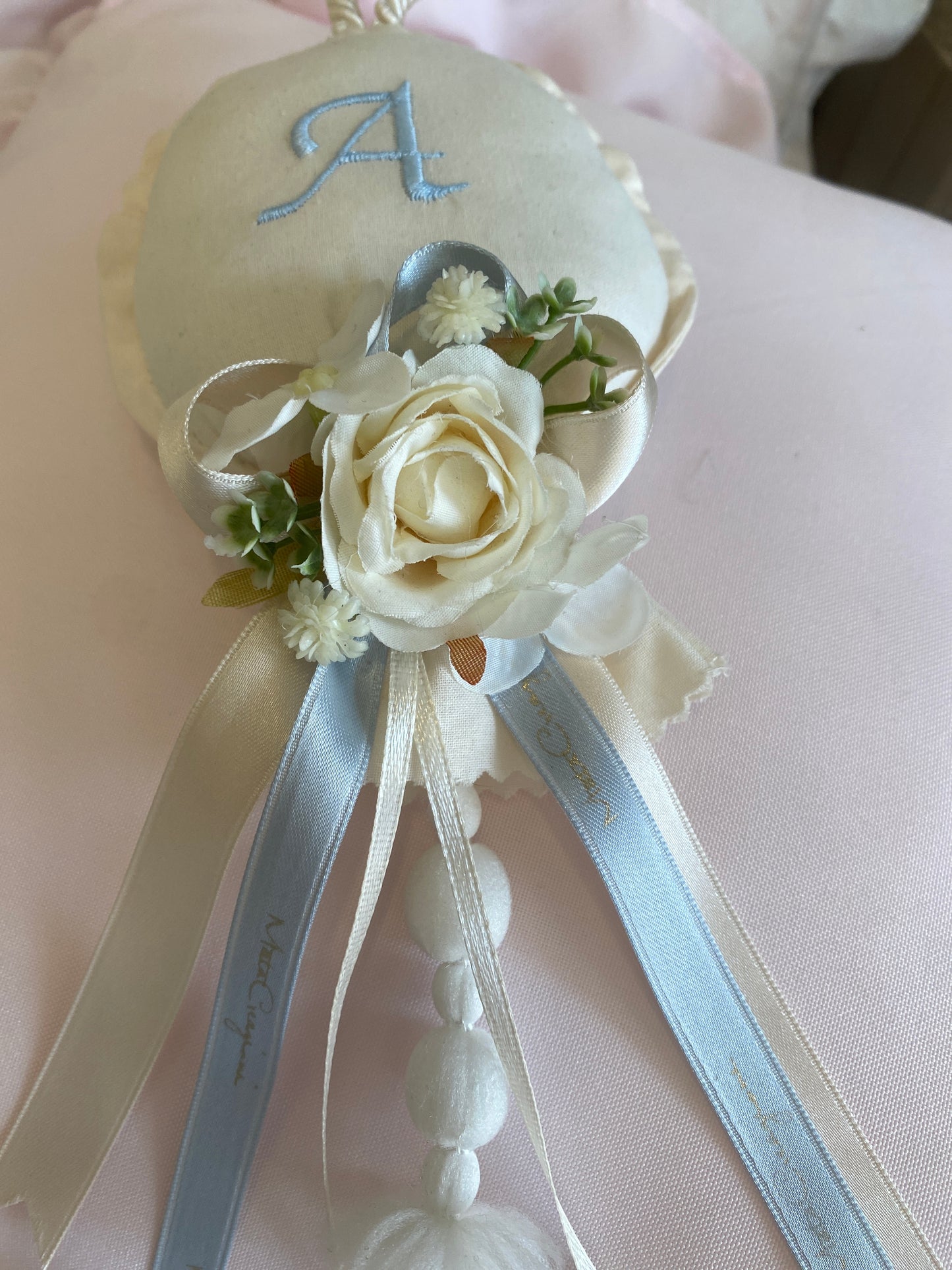Palloncino con iniziale e fiori