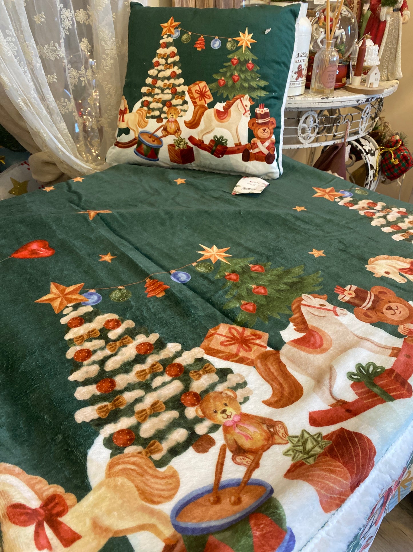 Set plaid con cuscino