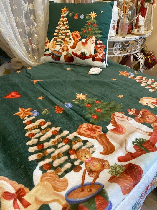 Set plaid con cuscino