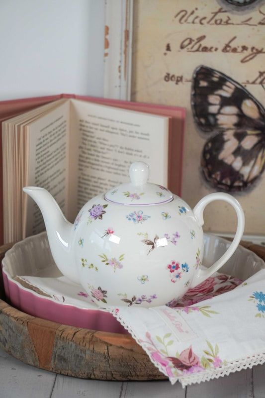 Teiera in porcellana Flora 1 L Isabelle Rose