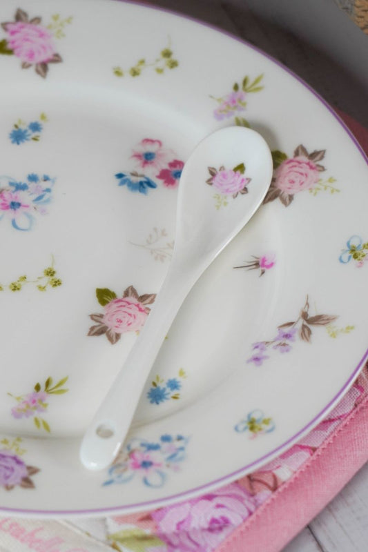 Cucchiaio in porcellana Flora 13 cm Isabelle Rose