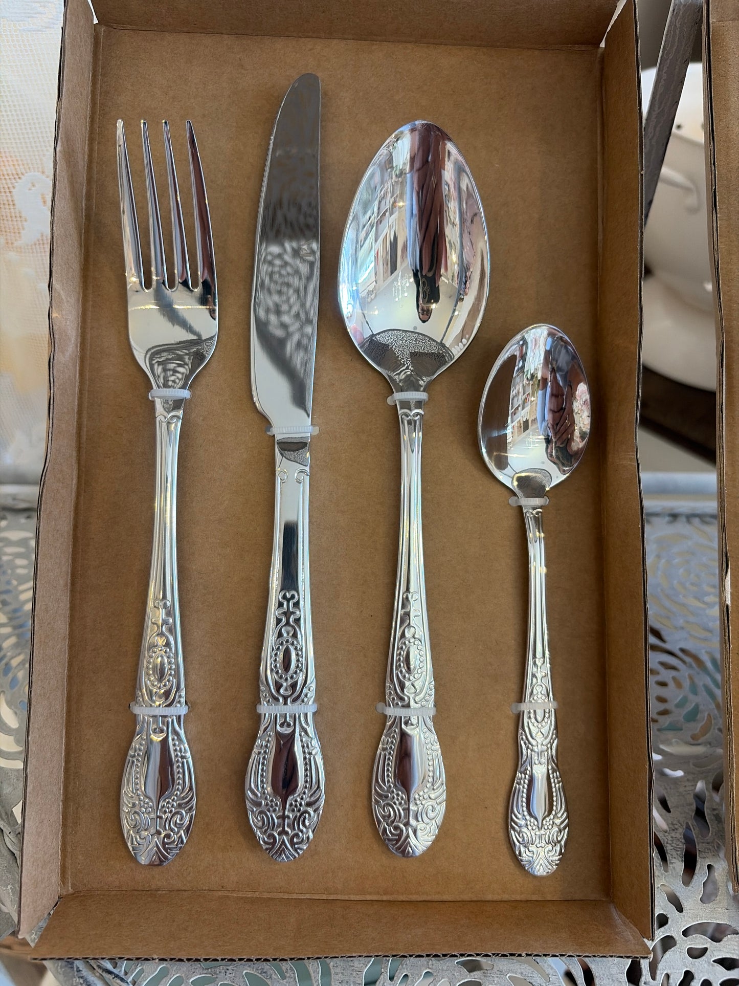 Servizio di posate acciaio inox set di 24 pezzi