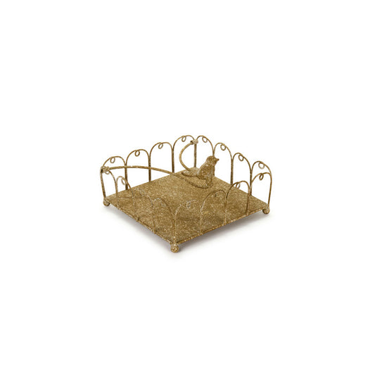 PORTA SALVIETTE IN METALLO CON UCCELLINO 19.5X8 FDL250220