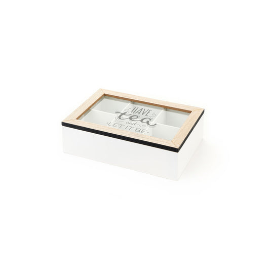 SCATOLA THE  6 POSTI IN LEGNO 24X16,5CM FFS230616