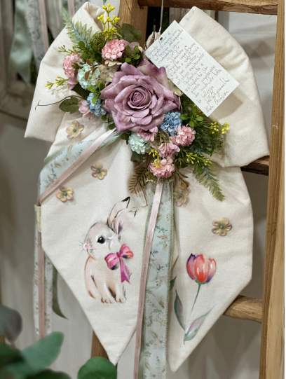 FIOCCO ACQUERELLO DISEGNATO A MANO MIS 70CM