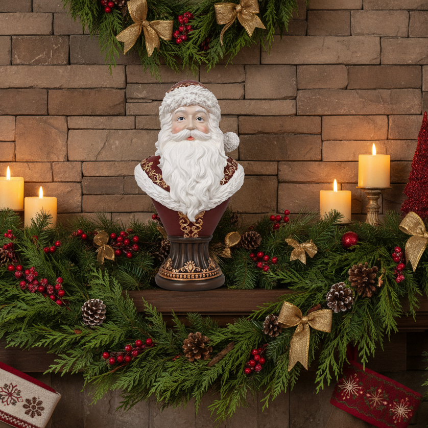 BUSTO SANTA CLAUSS IN RESINA MISURA 18x12x30 NN-72