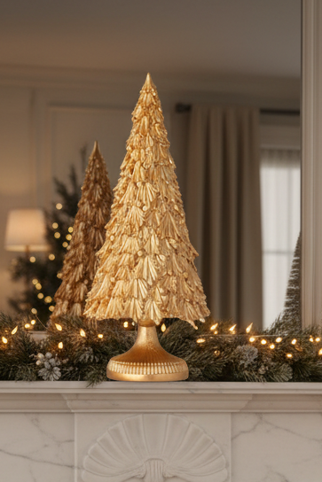 ALBERO DECORATO IN RESINA MISURA 12,5x12,5x31,5