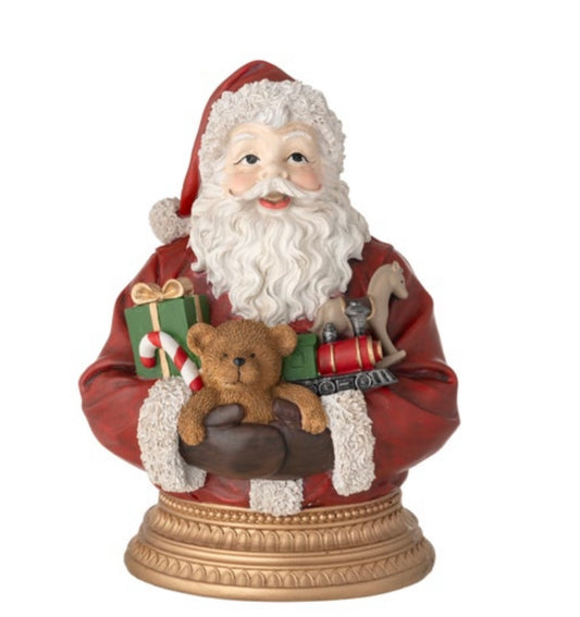 DECORO BABBO NATALE IN RESINA MIS 19x16x29