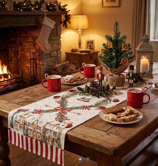 RUNNER CHRISTMASS DAY MISURA 40x140 100%COTONE