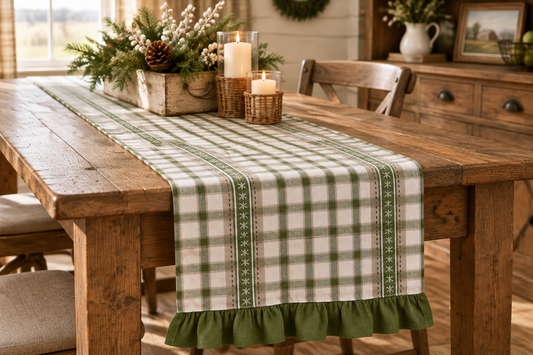 Blanc Mariclo Runner Foresta Nobile Tartan Gala 45×150