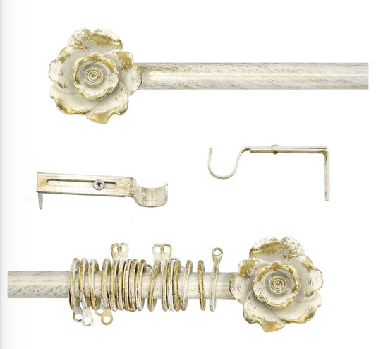 L'atelier 17 Bastone estensibile Bouquet per tenda Shabby