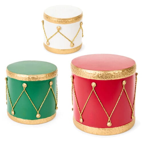 Nuvole di Stoffa Set 3 Tamburi Decorativi Metallo La Giostra di Amelie