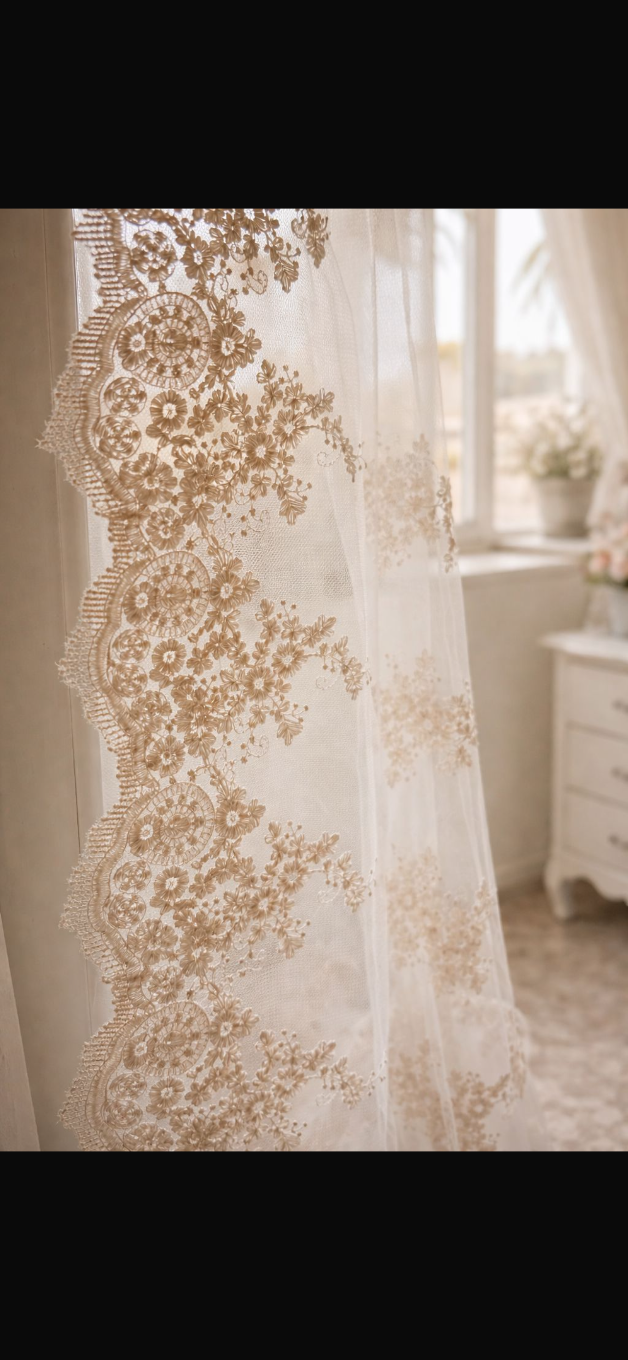 Telo tenda Amelie Mia per te colore beige misura ogni telo 140x290