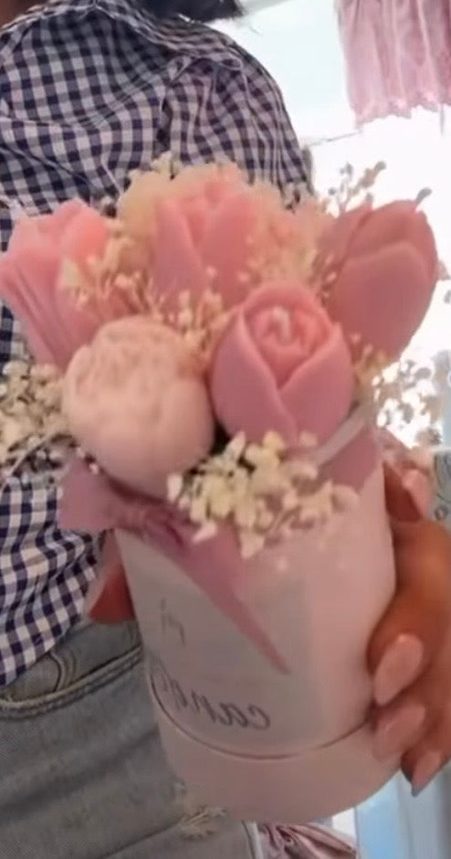 Box con tulipani in cera di soia