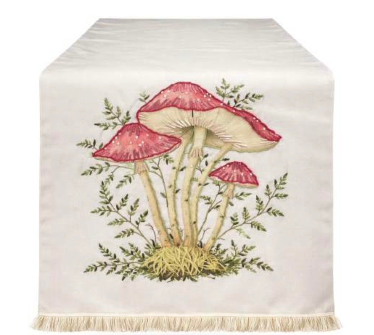 Runner decoro funghi caldo autunno misura 160x45