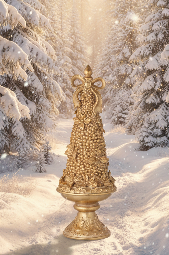 ALBERO DECORO IN RESIN MISURA 12.5x12.5x35