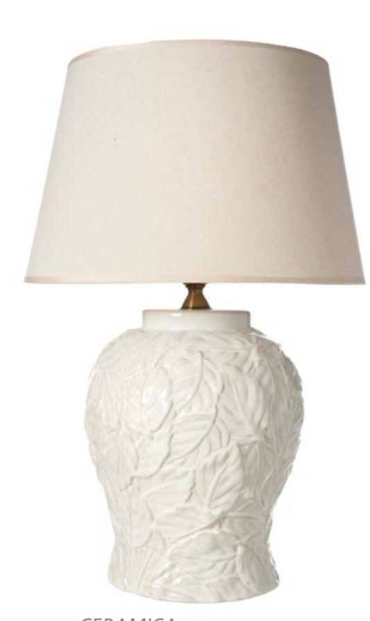 Lampada in ceramica con copri lampada misura 61x40 di diametro