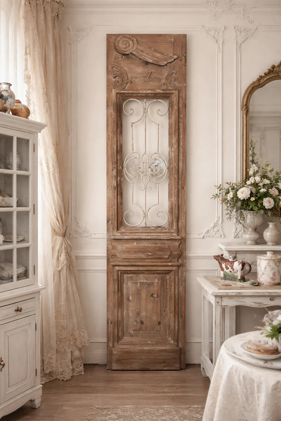 Pannello decorativo in legno massello – stile francese Blanc Maricló A36311