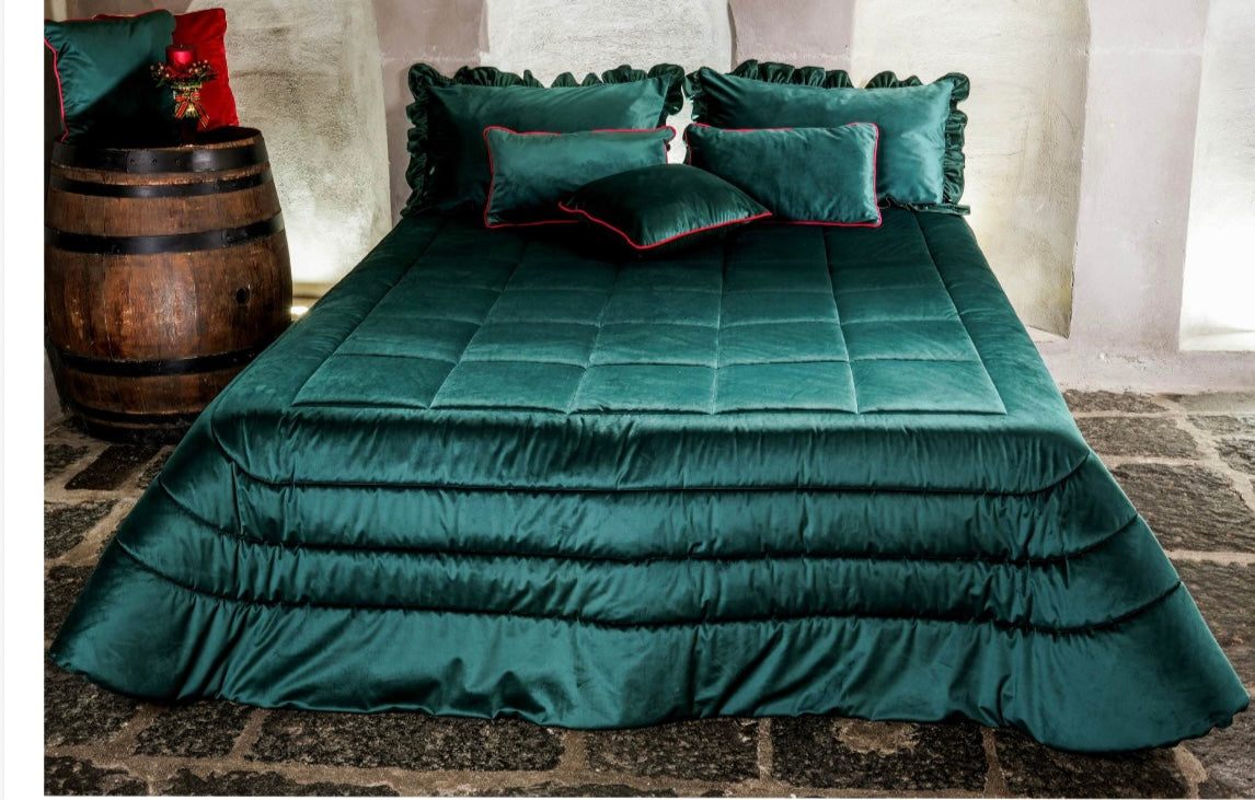 TRAPUNTA MATRIMONIALE 300 GM VERDE BOSCO