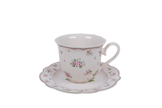 Tazza in porcellana con piattino Lisa Isabelle Rose
