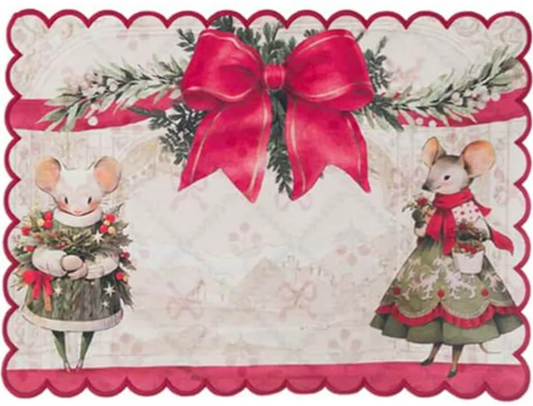 Blanc Mariclò Tovaglietta Cotone 33×48 Favola di Natale