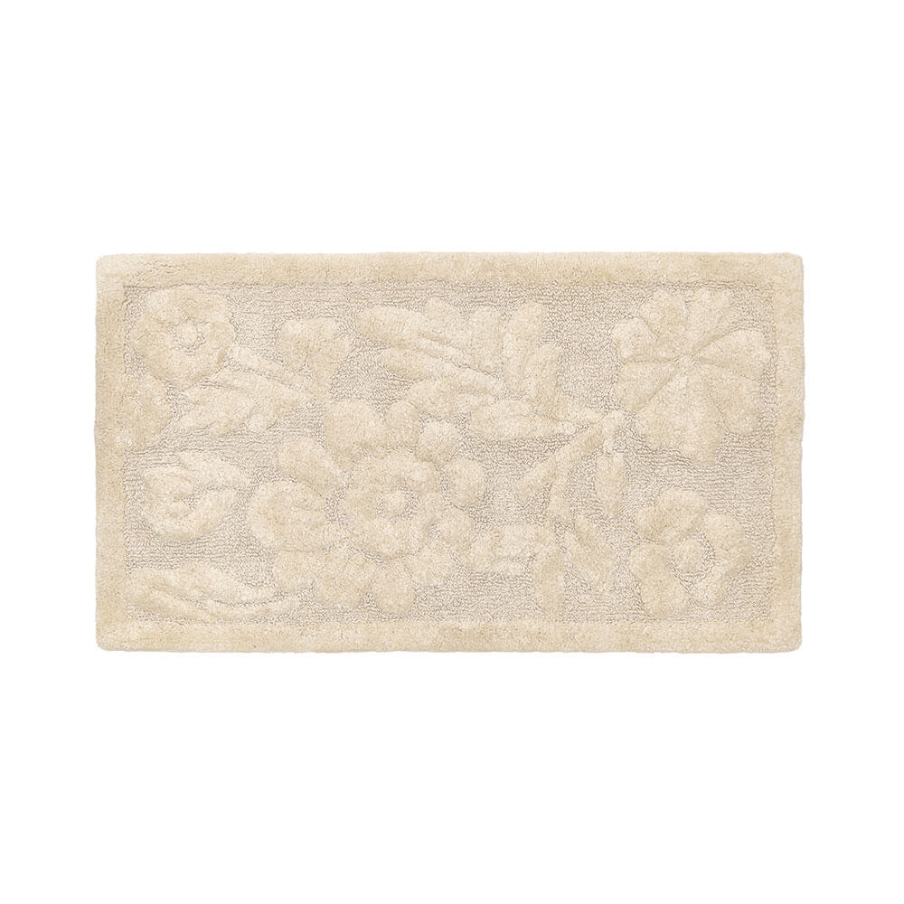 Nuvole di Stoffa Tappeto Bagno Flower Beige 55×100 cm