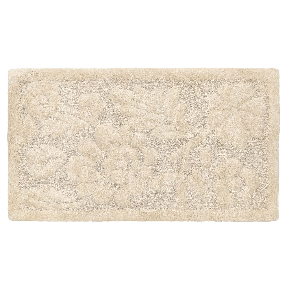Nuvole di Stoffa Tappeto Bagno Flower Beige 60×130 cm