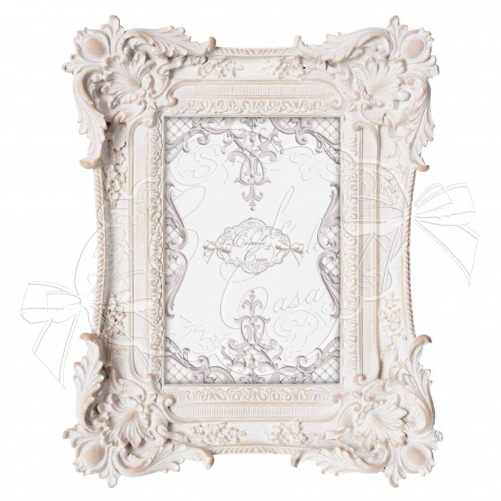 Coccole di Casa Portafoto “Gemma” Bianco Decapato 13x18