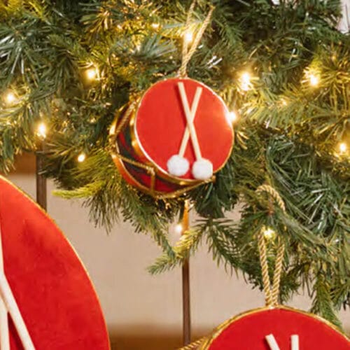 Nuvole di Stoffa Tamburo Decorativo 10×10 cm Amelie