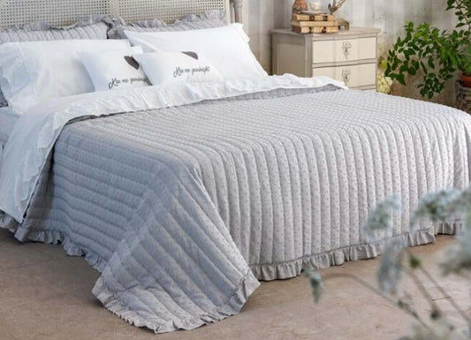 TRAPUNTA MATRIMONIALE A POIS  BLANC MARICLO