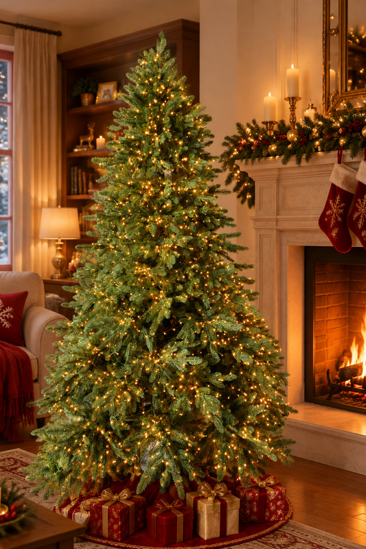 ALBERO SI NATALE APERTURA AD OMBRELLO MISURA 210 h 3900 led REALISTICO IN PVC. 2615