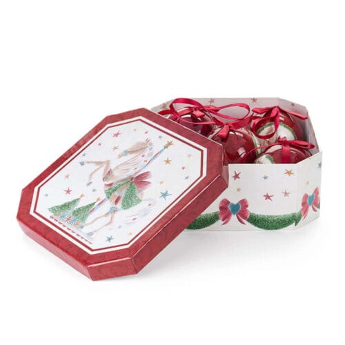 Nuvole di Stoffa Cofanetto 5 Palline Natale Amelie Ø7,5 cm