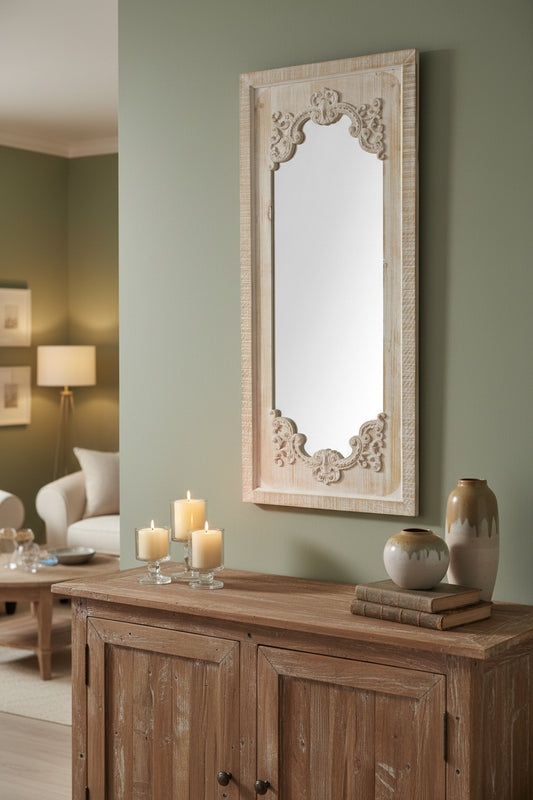 Specchio con cornice in legno – Annette NUVOLE DI STOFFA SX261208