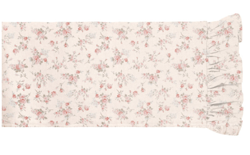 Runner Garden" Con Balza Cm 40x150 stampa floreale.