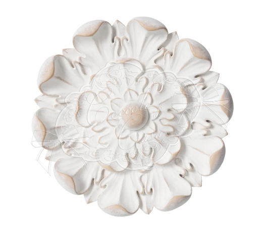 Fregio modello magnolia colore bianco misura d.16,5xh.3cm