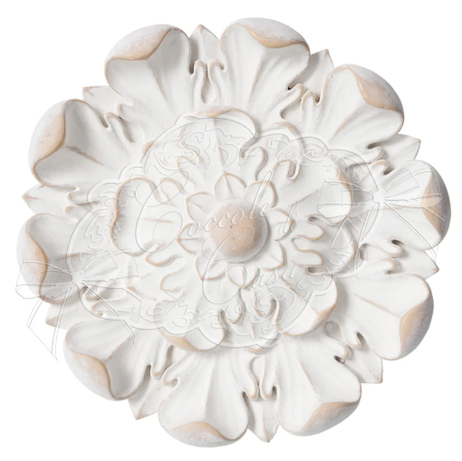 Fregio modello magnolia colore bianco misura d.30xh.3cm