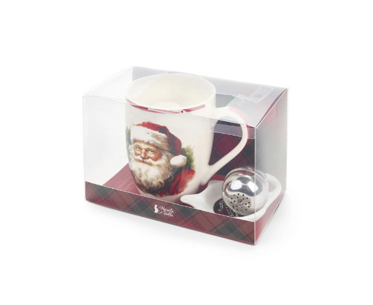 Nuvole di Stoffa Mug Natale con Infusore e Scatola 350 ml