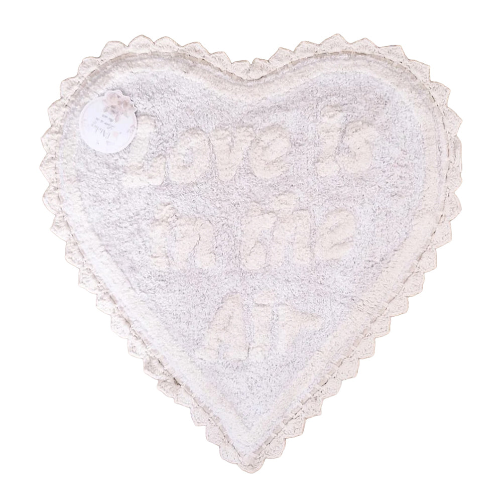 Tappeto cuore e chrochet 'love is in the air' Atelier 17 in 4 colorazioni
