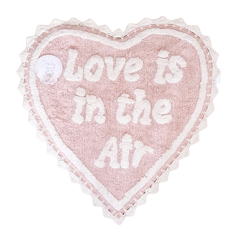 Tappeto cuore e chrochet 'love is in the air' Atelier 17 in 4 colorazioni
