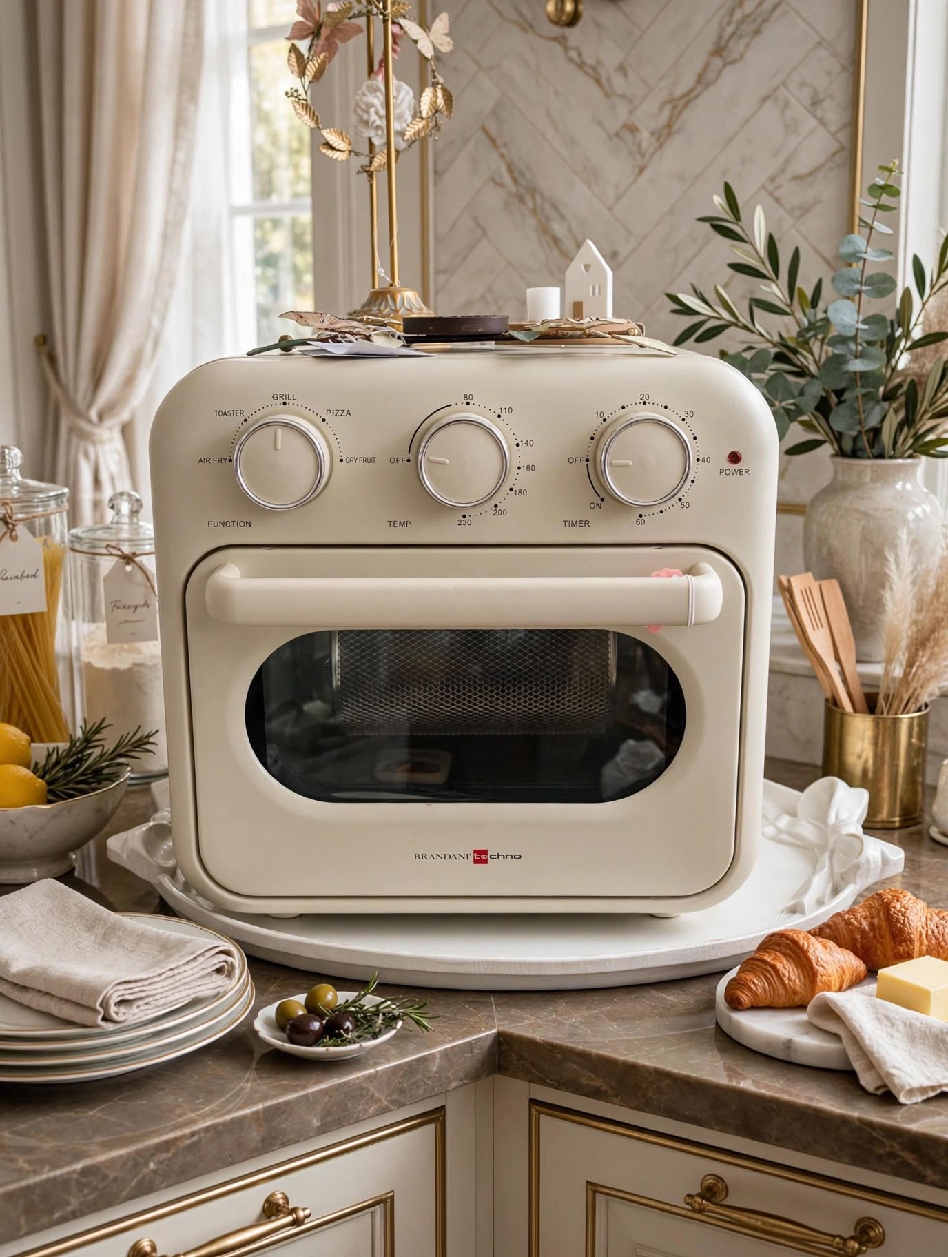 Forno friggitrice ad aria  BRANDANI Techno Collection Avorio 16 L Codice Riferimento Produttore: 51638 EAN: 8029722516387