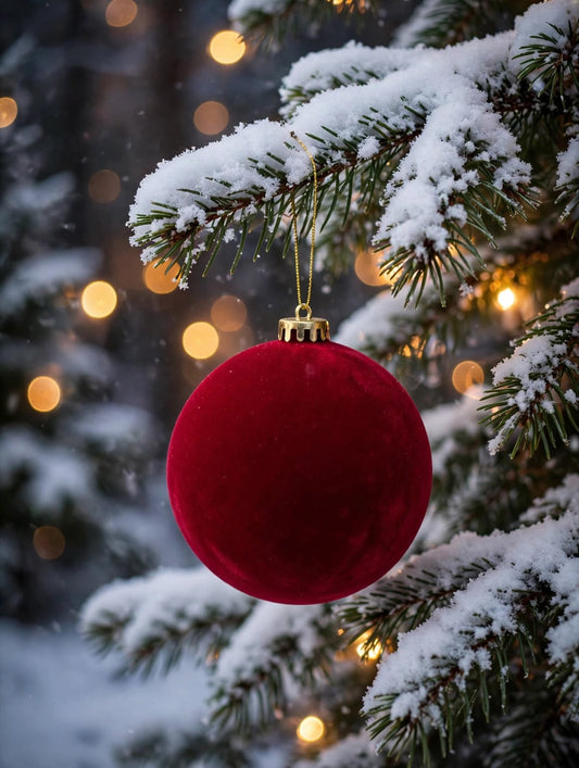 PALLINA NATALIZIO DIAMETRO 15 COLORE BORDO' E VERDE BOSCO PER DECORAZIONE DEL VOSTRO ALBERO