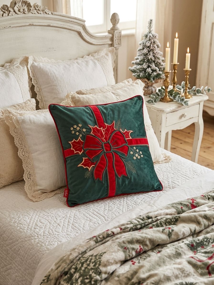 CUSCINO NATALIZIO CON FIOCCO  CLODETTE