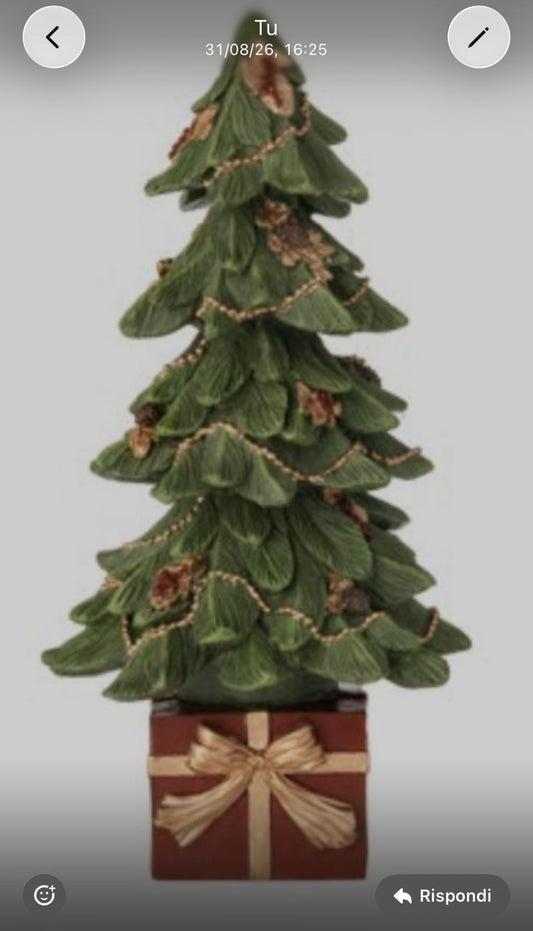 Albero di natale L'ARTE DI NACCHI  mis. 13x13x32  Art. NN-92