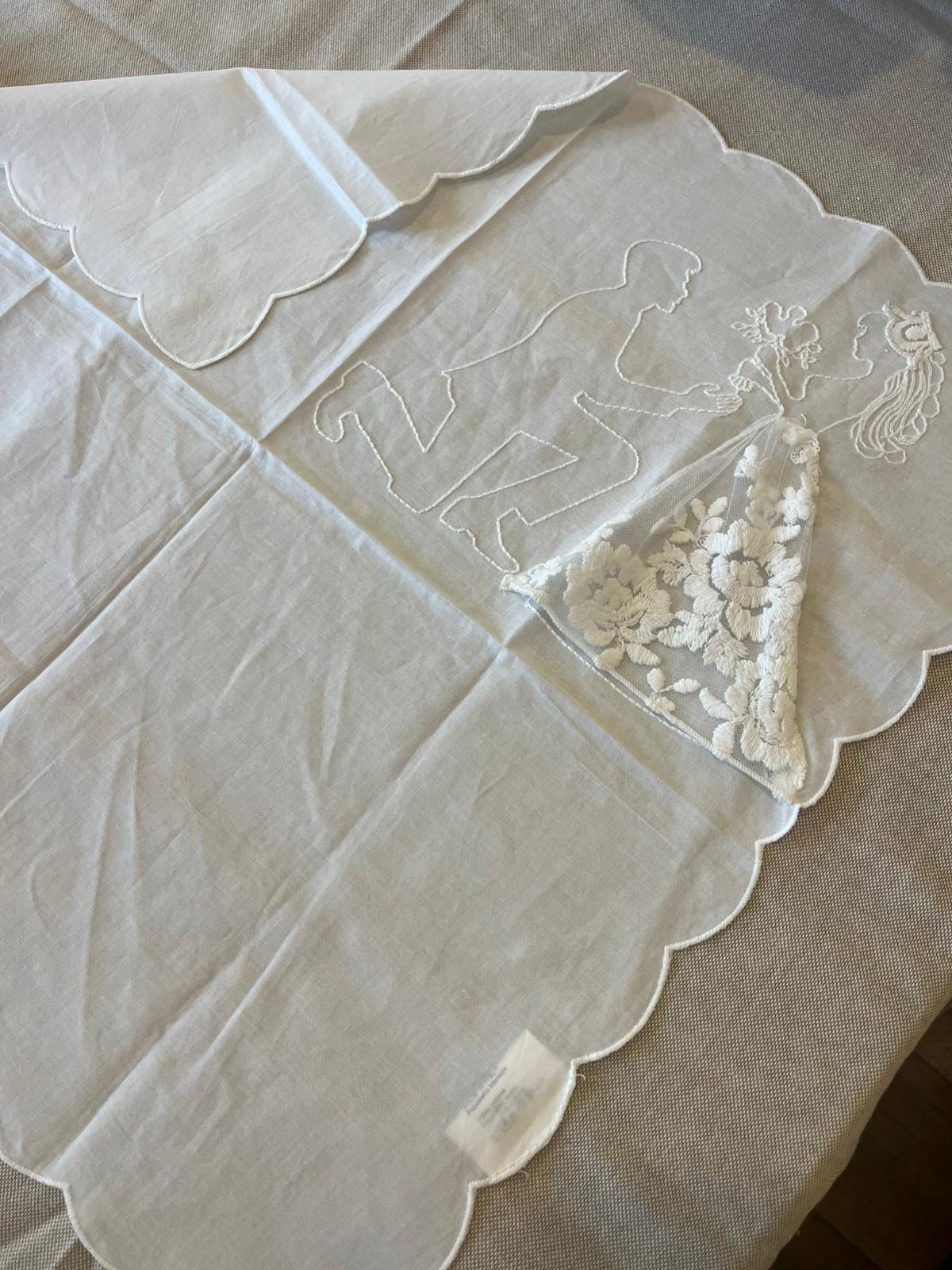 Fazzoletto per confetti per matrimonio 50x46cm